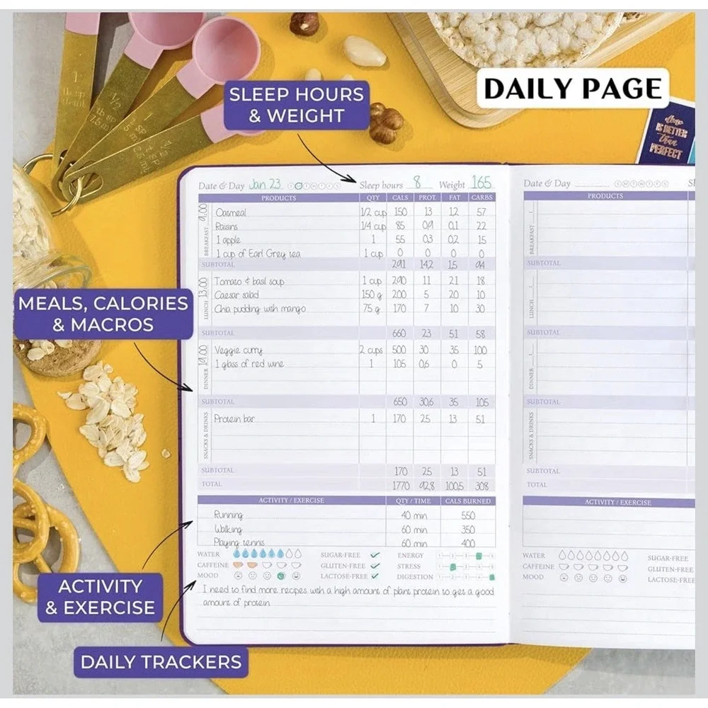 Legend Planner Wellness Planner Pocket Size 3.9x6.3″ Purple, Lifestyle NEW